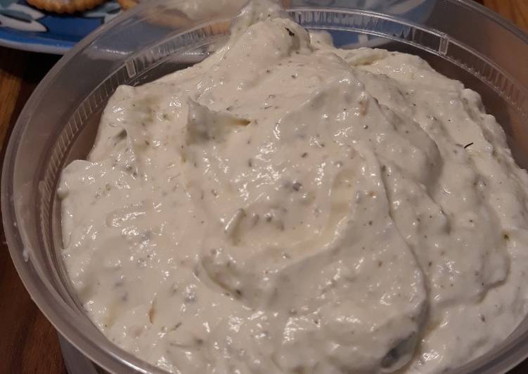 Steps to Make Homemade Garlic Feta Cheese Spread & Dip