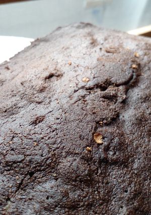 Una foto de Brownie con harina de lenteja y cambur
