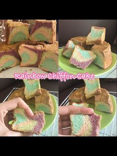 Foto resep Rainbow Chiffon Cake
