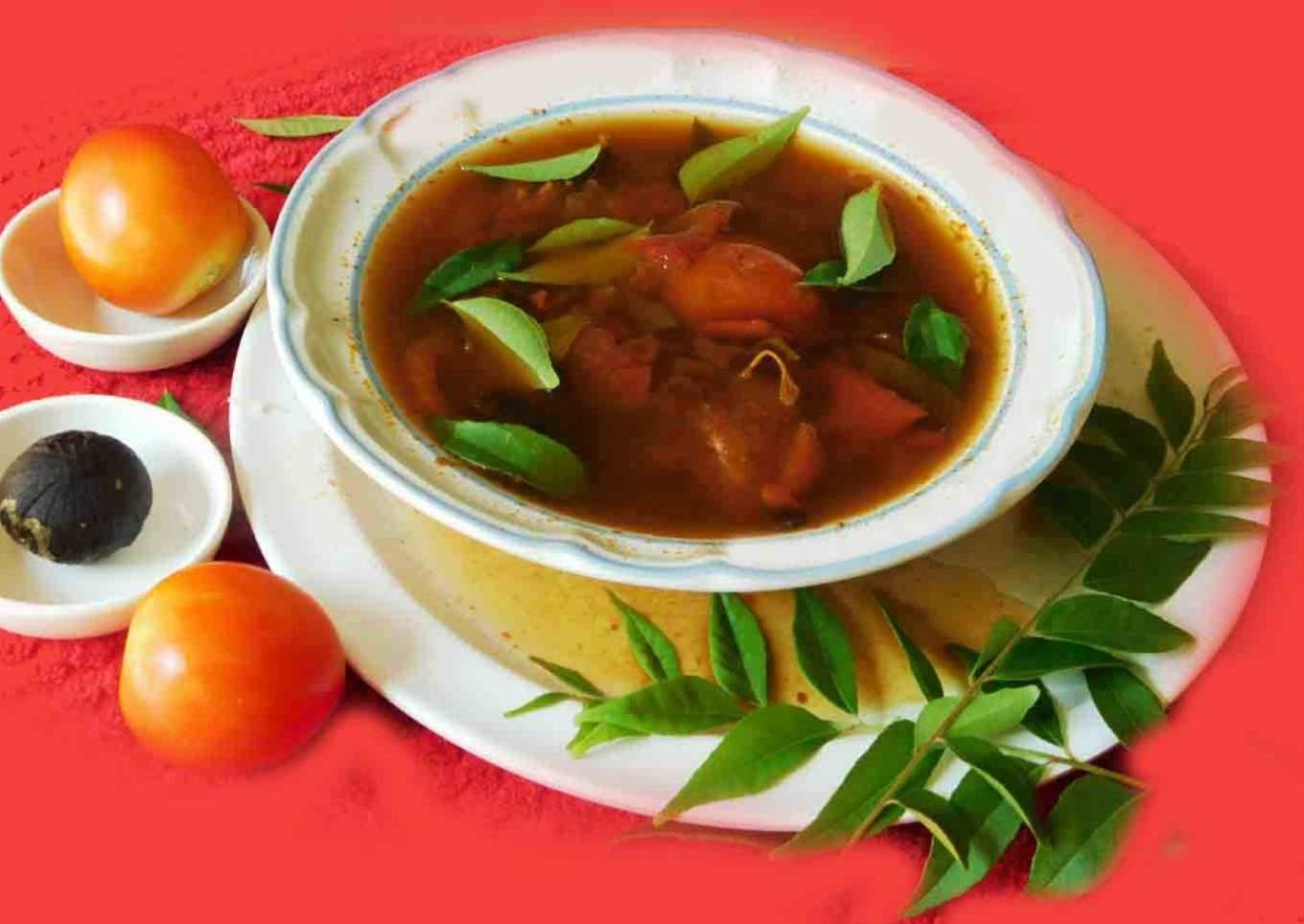 Black Garlic Rasam (Soup)