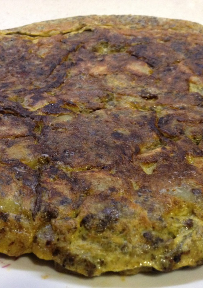 Una foto de Tortilla de morcilla