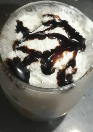 A picture of Chocolate vanilla shake.