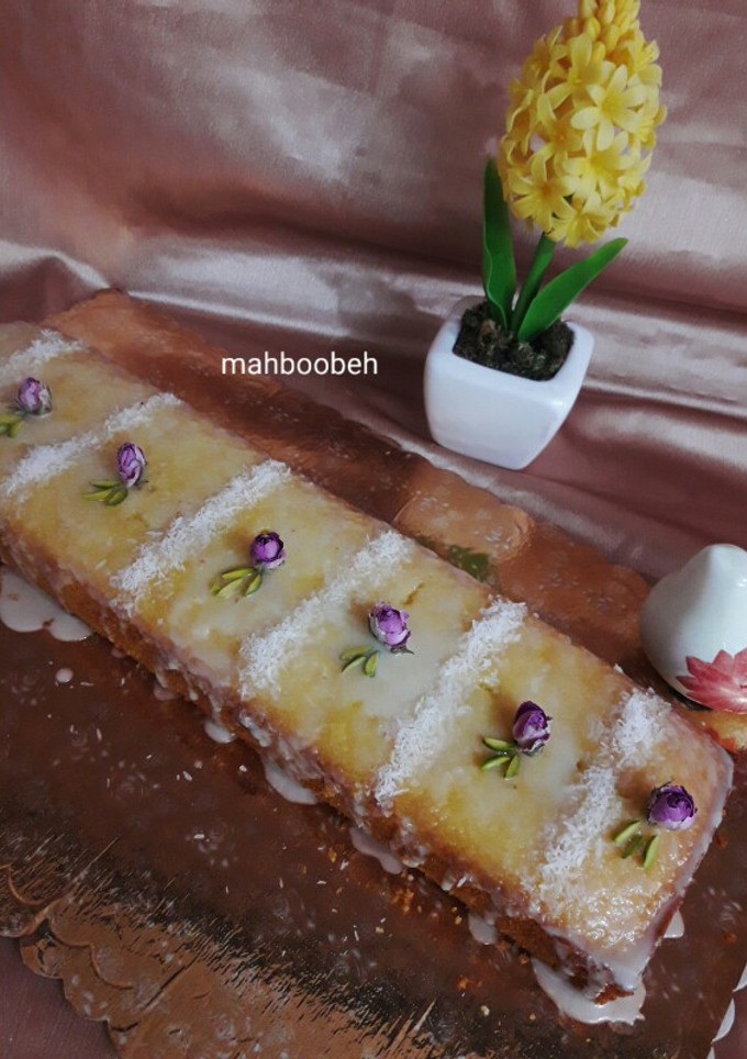 عکسی از دستور پاند کیک شیر عسلی 😃