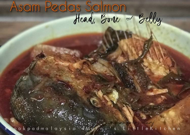 Resepi Asam Pedas Salmon - head, bone &amp; belly yang Yummy