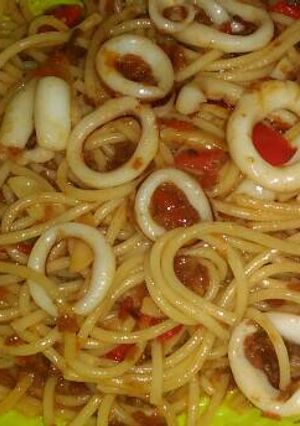 Foto resep Spaghety saus cumi