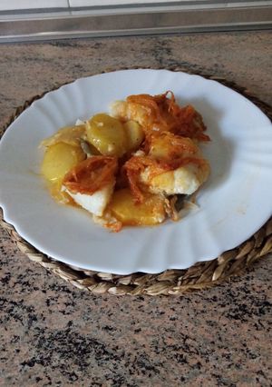 A picture of Portuguese-Style Cod (Bacalao a la Portuguesa).
