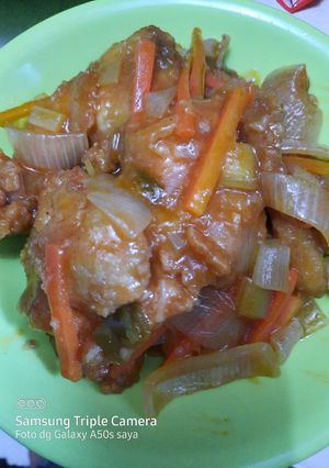 Foto resep Kakap goreng tepung saus asam manis