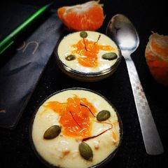 A picture of Curd Orange Shrikhand.