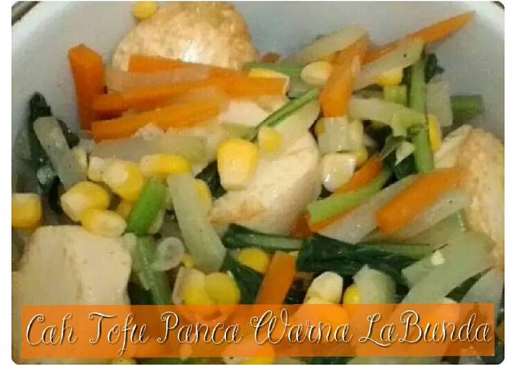 Cara memasak cah tofu panca warna Anti Gagal