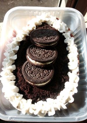 Una foto de Huevo Relleno tipo torta Oreo