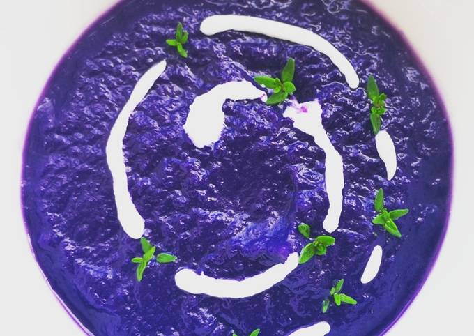 Guida passo passo a Fai  Veloce Crema di cavolo viola