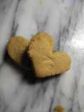 Heart shaped peanut butter cookies