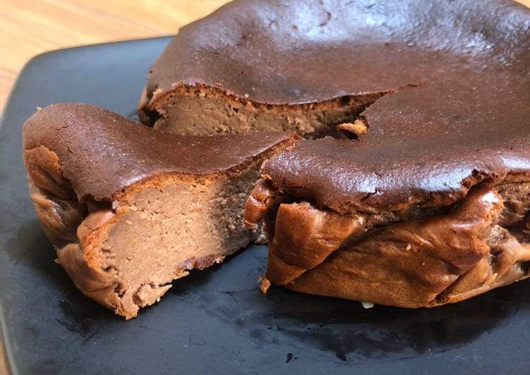 Chocolate Burnt Cheesecake 🍫🧀