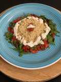 Bulgur con pomodorini, rucola e mozzarella