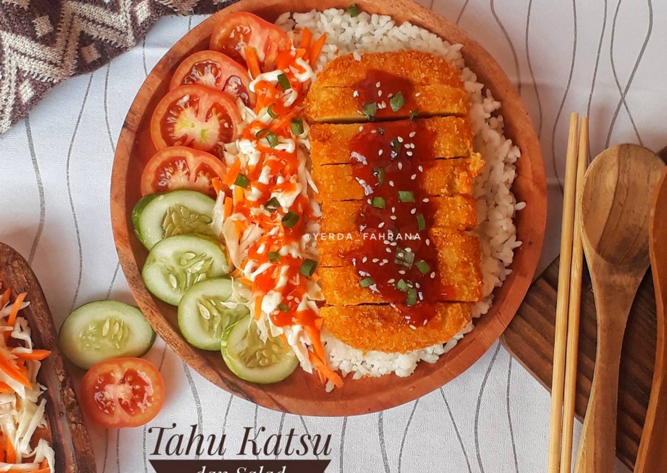 Tahu Katsu dan Salad Hokben 예르다 🧡 - resep kuliner nusantara
