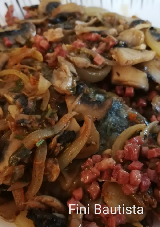 Una foto de Truchas al jamón