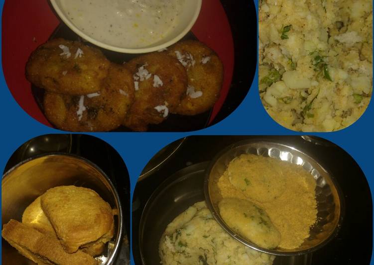 Aloo chaap and coconut chutney without onions and garlic