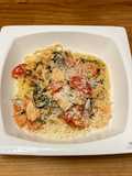 Spaghetti with Chicken Tomato and Spinach