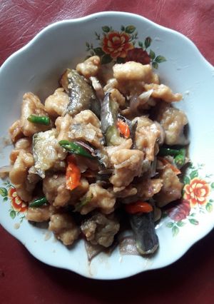 Foto resep Ayam terong pok pok saus tiram
