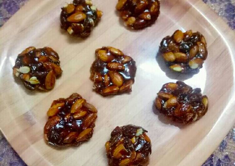 Simple Way to Make Buttery jaggery badam chikki