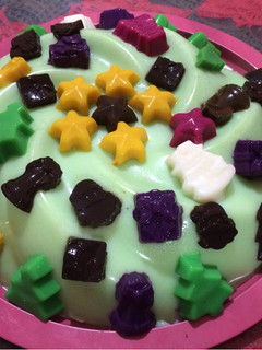 Una foto de Gelatina navideña