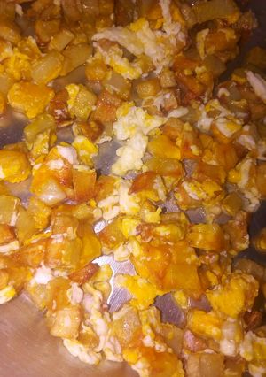 عکسی از دستور سیب زمینی و تخم مرغ
