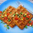 Eggless Veggie Semolina Waffles