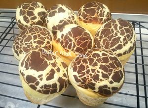 Foto resep Polesan bentuk roti tiger atau roti jamur
