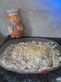 Ravioles a la caruso con puerro