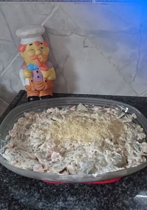 Una foto de Ravioles a la caruso con puerro