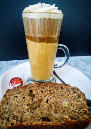 A picture of Starbucks pumpkin spiced latte (copycat).