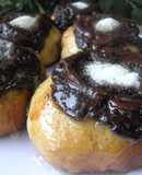 Pan de leche con crema pastelera de chocolate