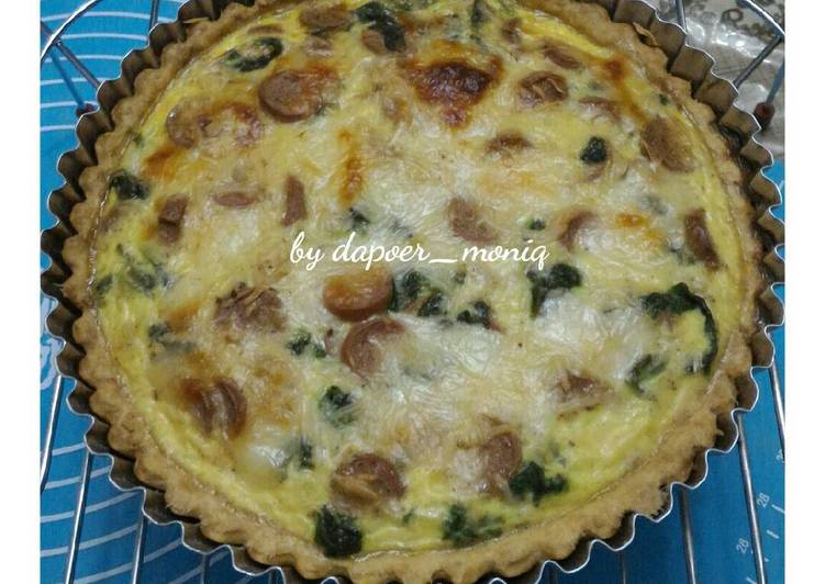 Bagaimana Membuat 13. Quiche Spinach Beef Sausage Anti Gagal