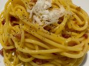 A picture of carbonara pasta