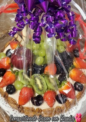 Una foto de Gelatina Canasta con frutas🌺