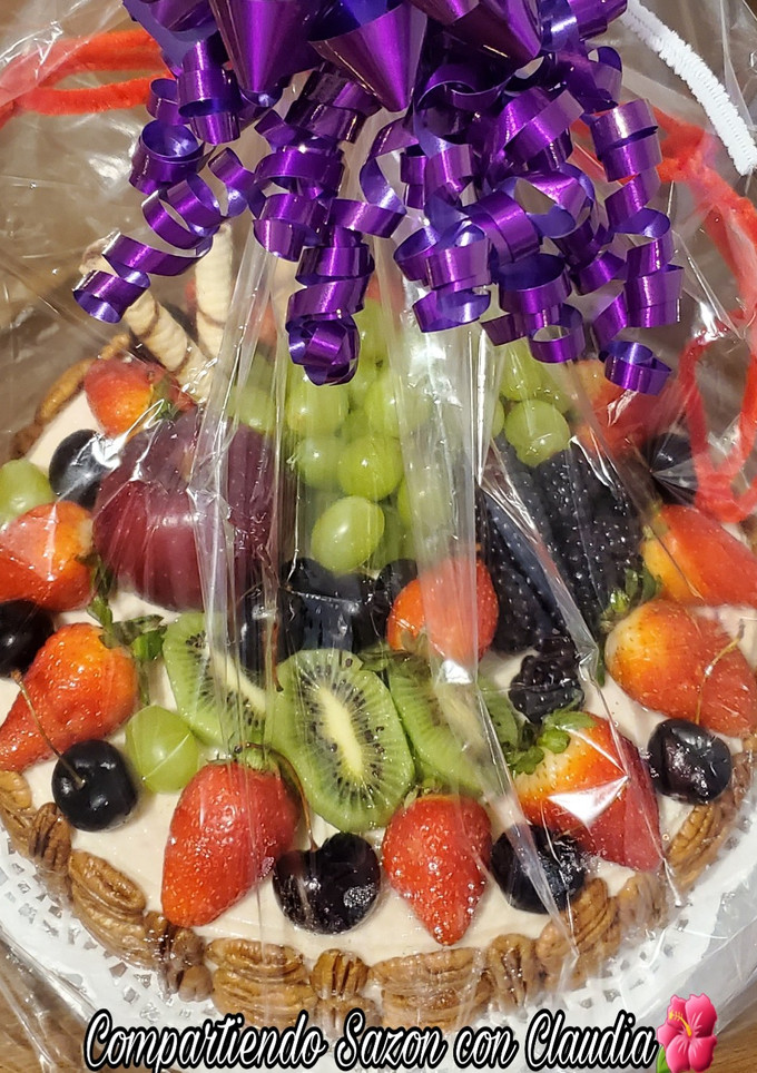 Una foto de Gelatina Canasta con frutas🌺