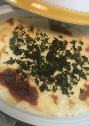 صورة لوصفة مكرونة الاجبان بالباشميل