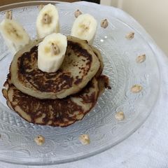A picture of Chickpea Banana Pancakes !!.