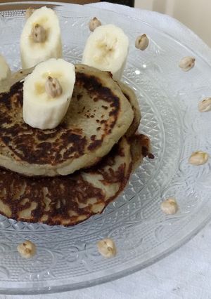 A picture of Chickpea Banana Pancakes !!.