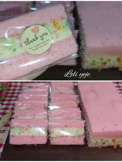 Foto resep Bolu kukus pop ice strawberry