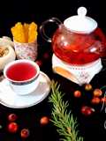 Lavender and rose hip tea