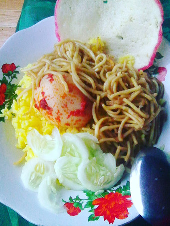 Cara Buat Naskun,dg telor bumbu merah dan mie goreng Sederhana Dan Enak