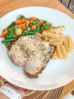 Una foto de Escalope de carne a la napolitana