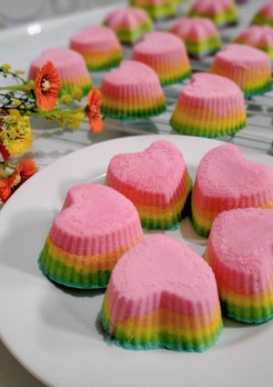 Foto resep Bolu rainbow mini 💜💙💚💛🧡❤️