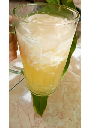 Foto resep Es jeruk peras kelapa muda