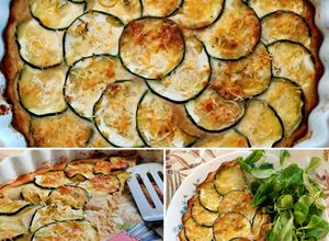 Une photo de Tarte light thon et courgettes au cook expert