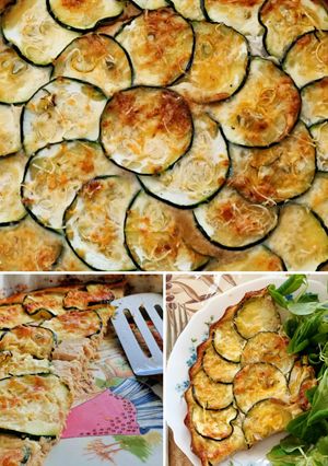 Une photo de Tarte light thon et courgettes au cook expert