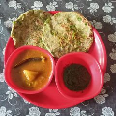 A picture of Peas paratha.