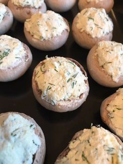Kapros-túrós gombafejek recept fotója