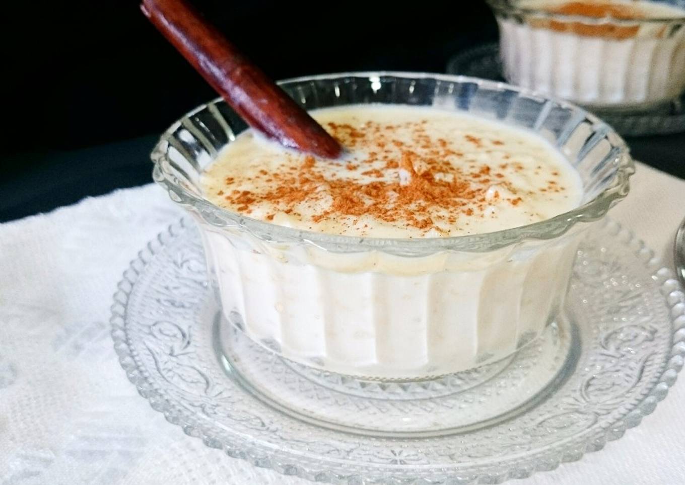 Arroz con leche y nata